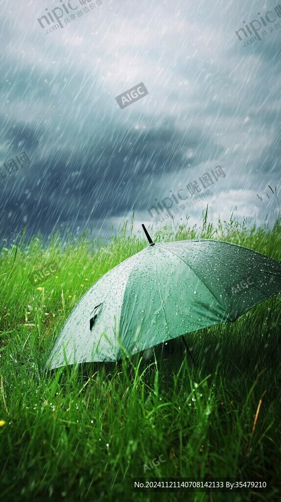 雨后青草地背景