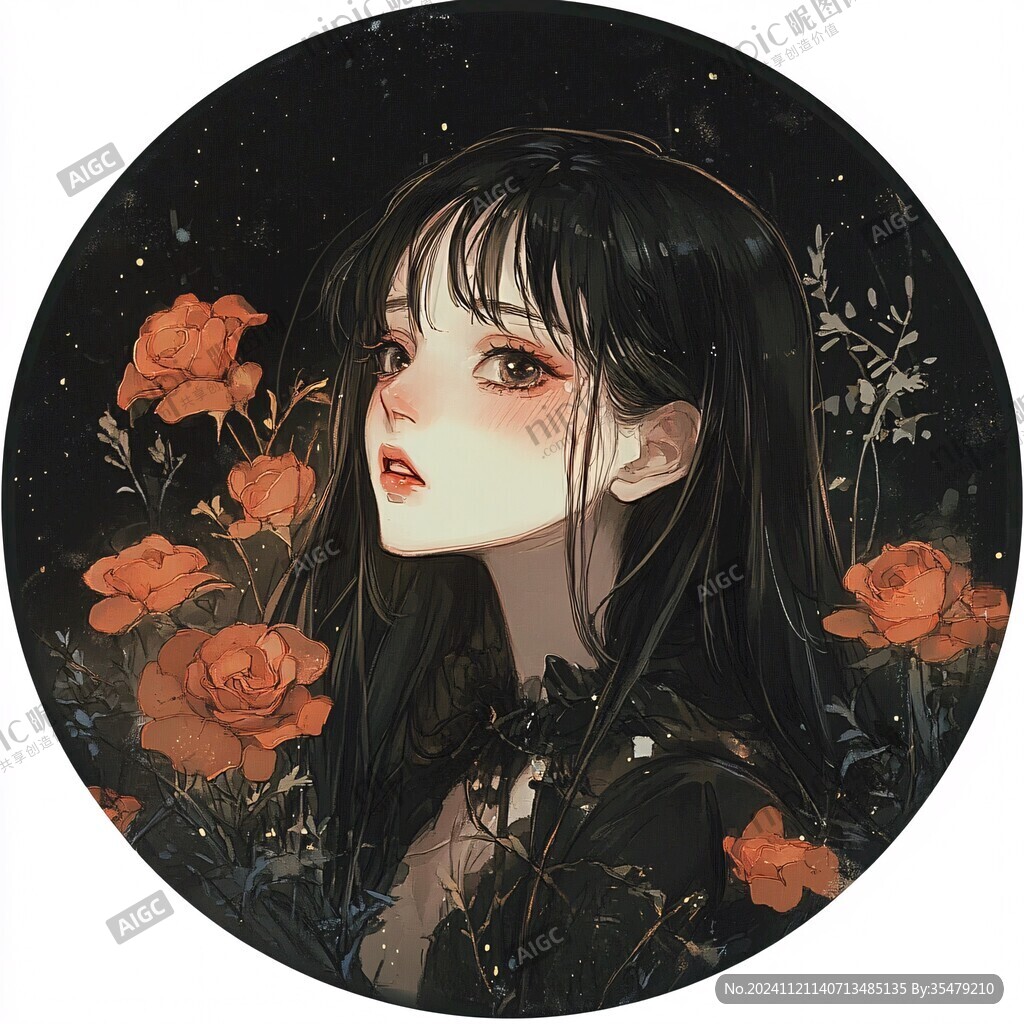 插画少女头像