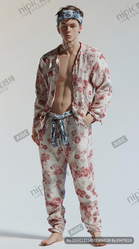睡衣男装花型设计