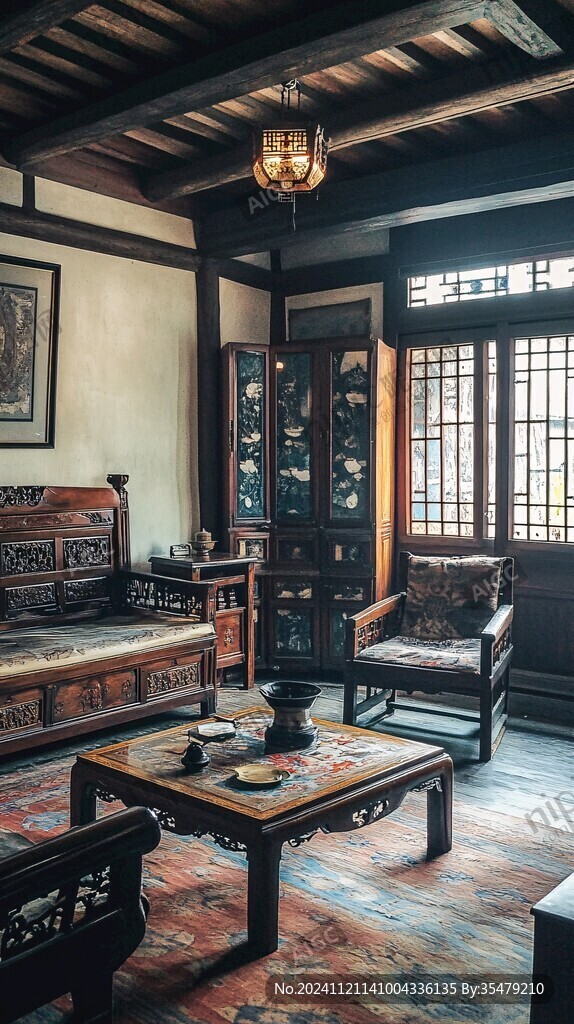 古宅客厅陈设