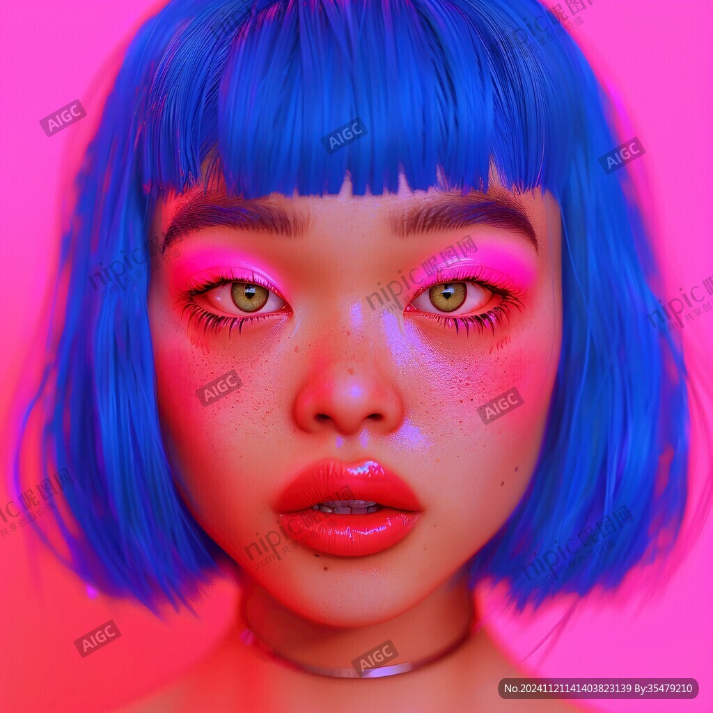 3d效果女孩