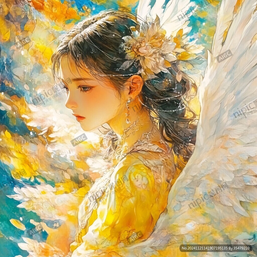 仙气女孩插画