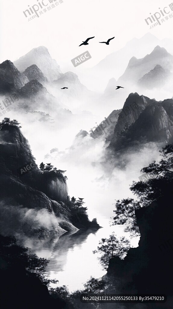 壁纸水墨山水