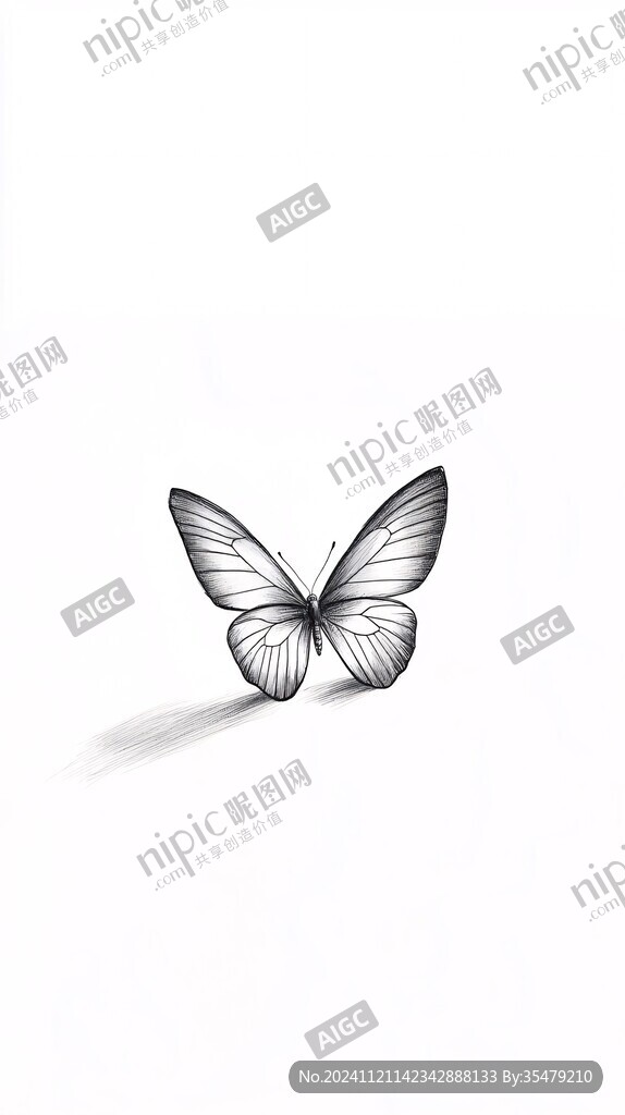 黑色蝴蝶插画