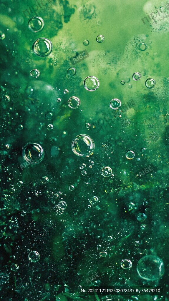 绿色水珠壁纸