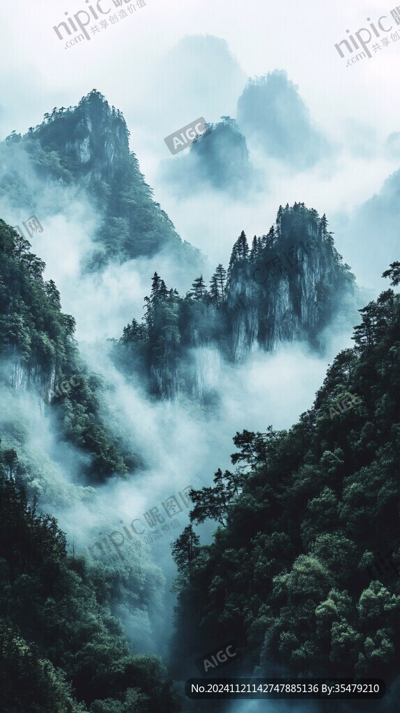 尧山晨雾