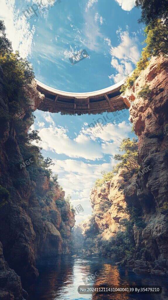 高清全画廊桥