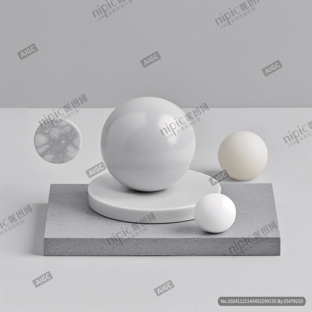 3d圆球几何装饰画