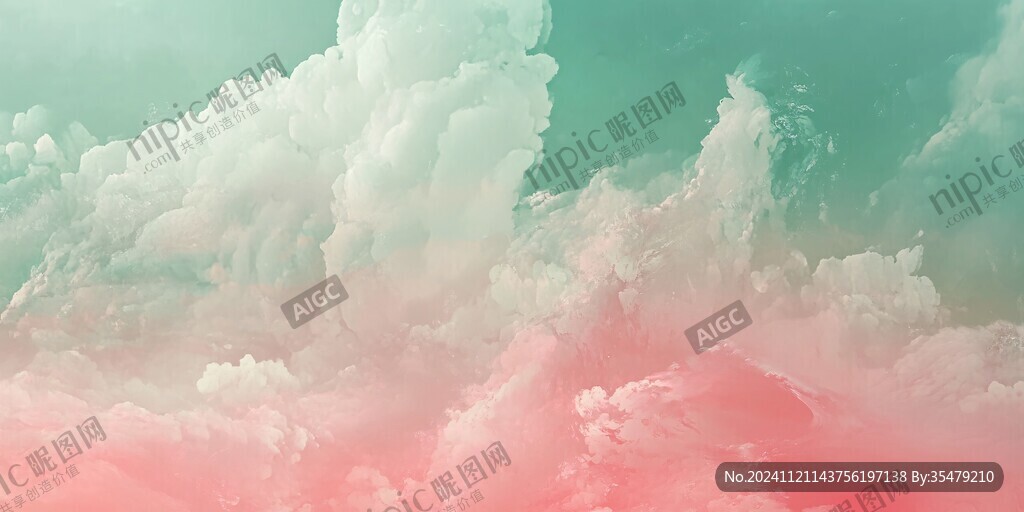云雾般的粉色虚幻