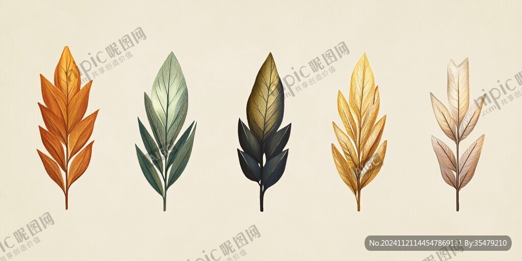 渐变的树叶