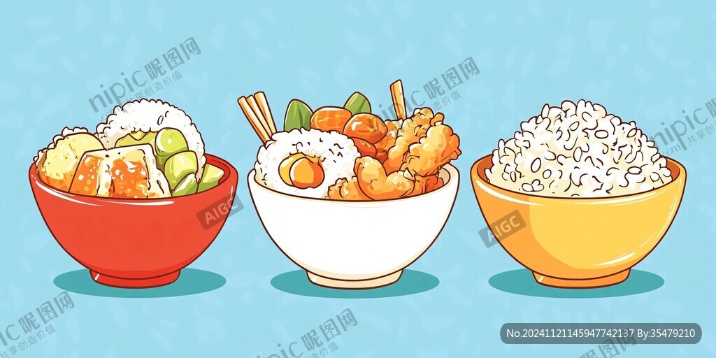 盖浇饭插画