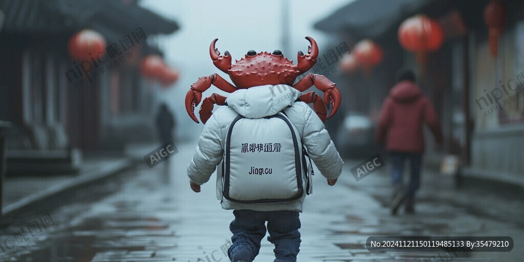 荡红钳蟹场景