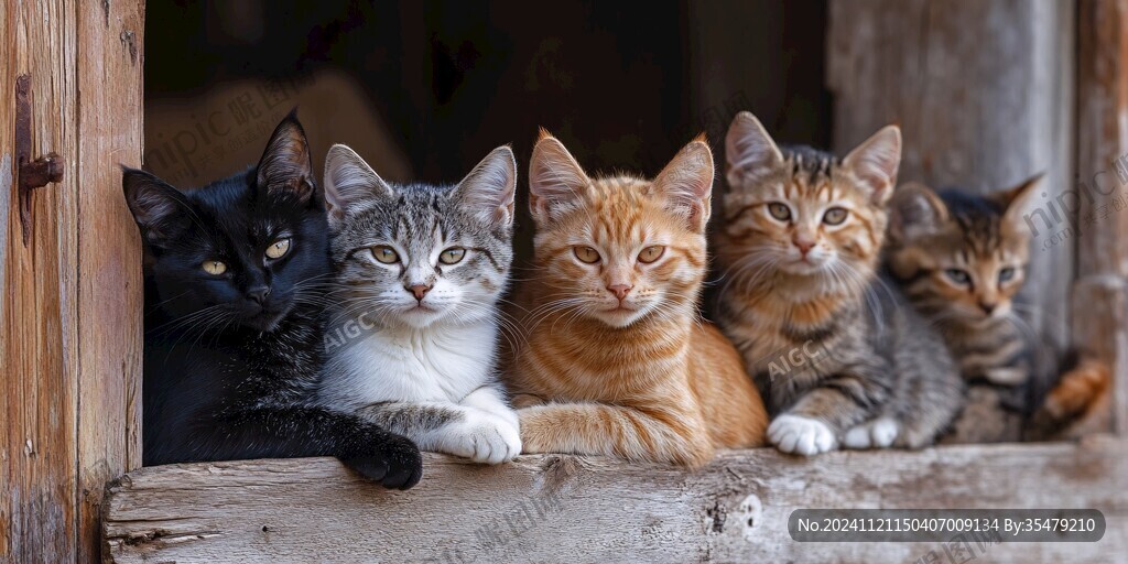 一窝猫素材