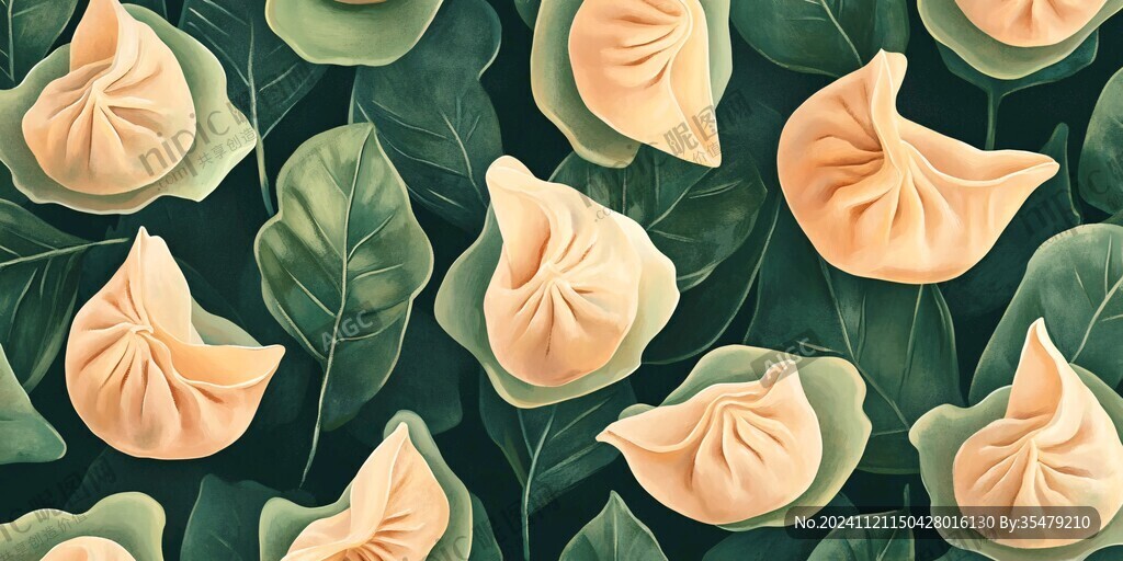 水饺插画包装