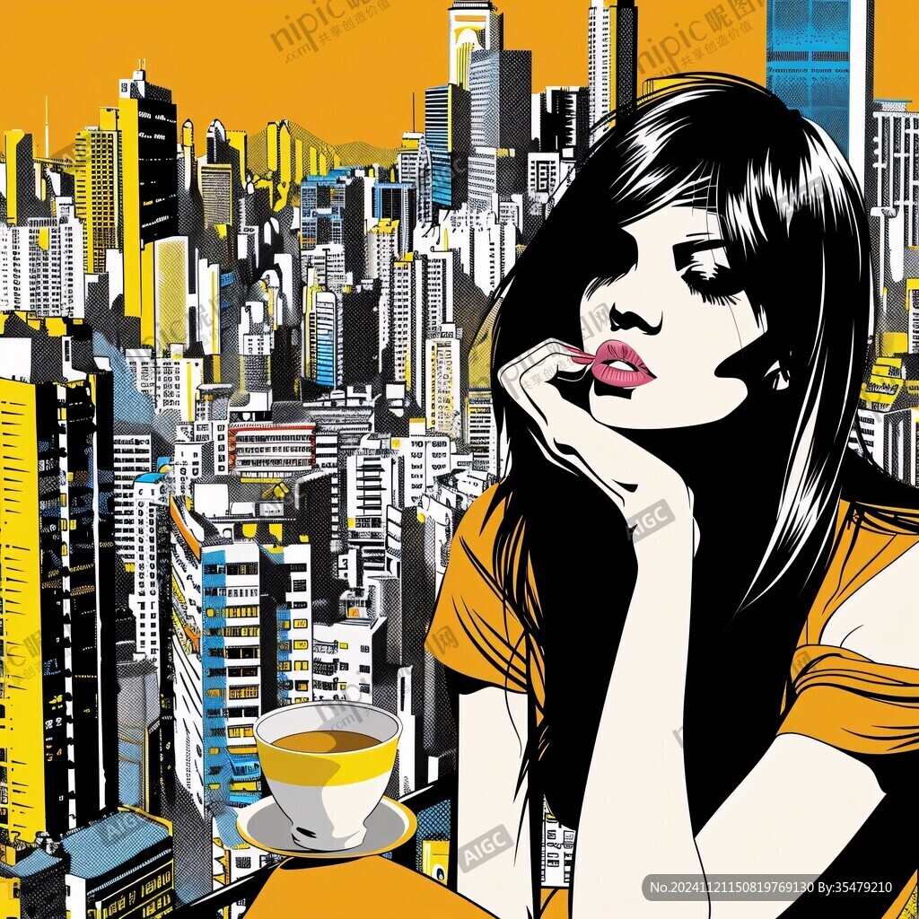 都市女孩插画