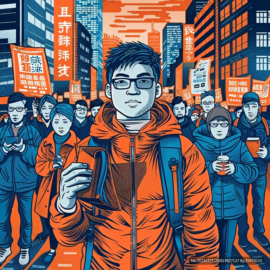 插画青年