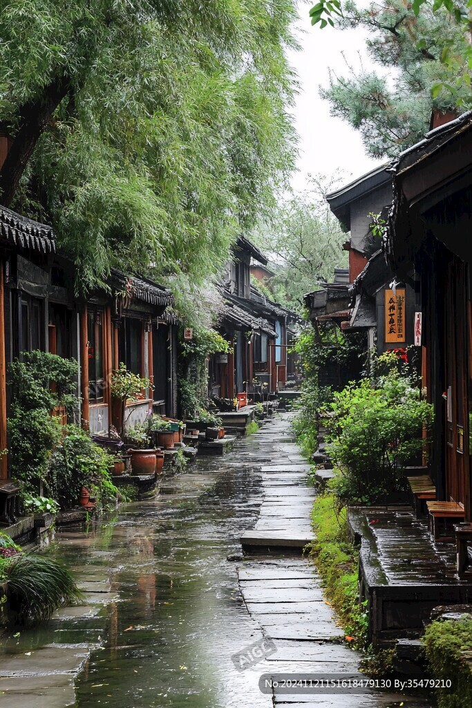 南宋御街雨景