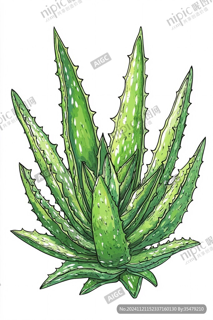 芦荟手绘图