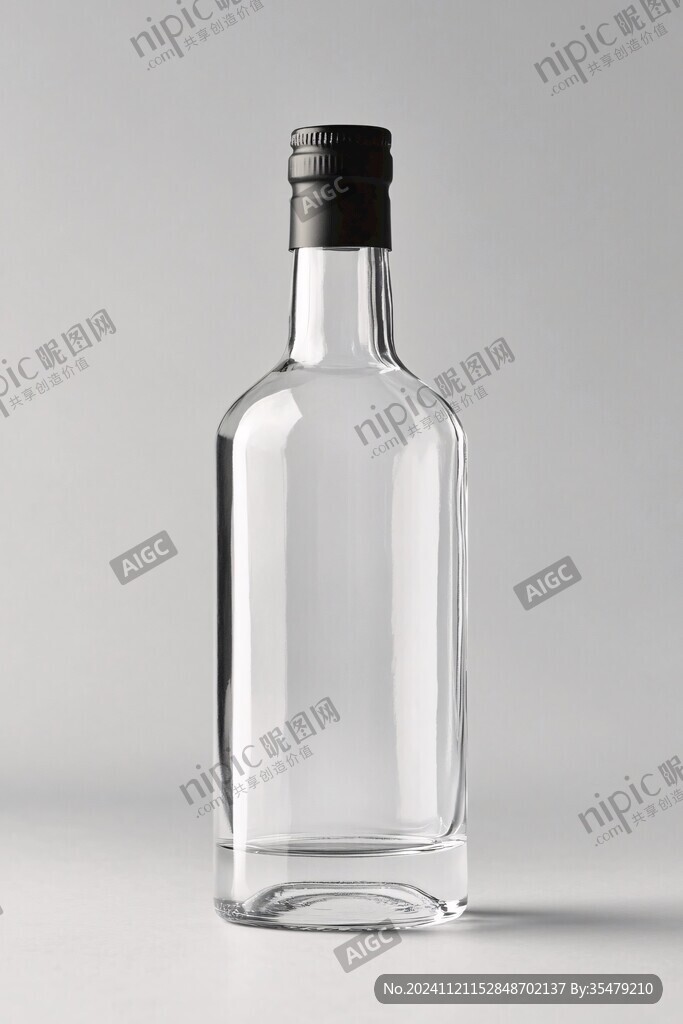 白酒玻璃瓶效果图模型