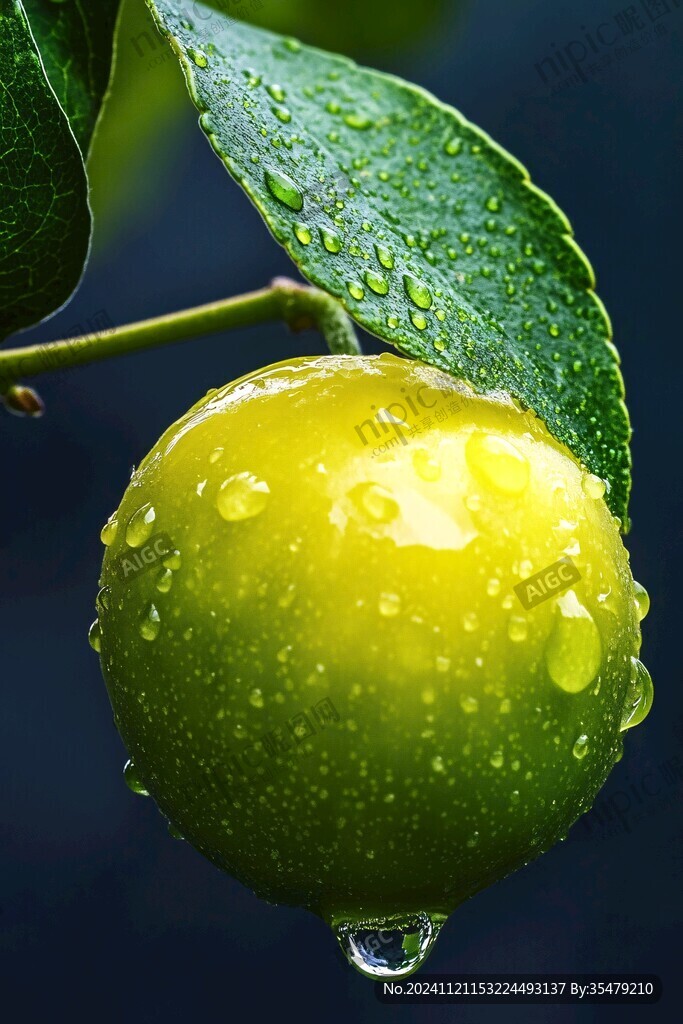 带雨水的青枣