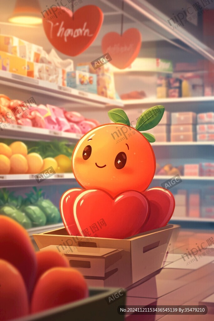 水果店形象插画
