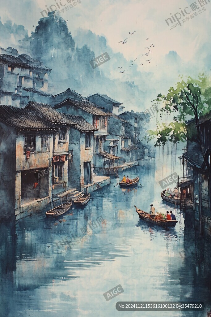 乌镇水彩