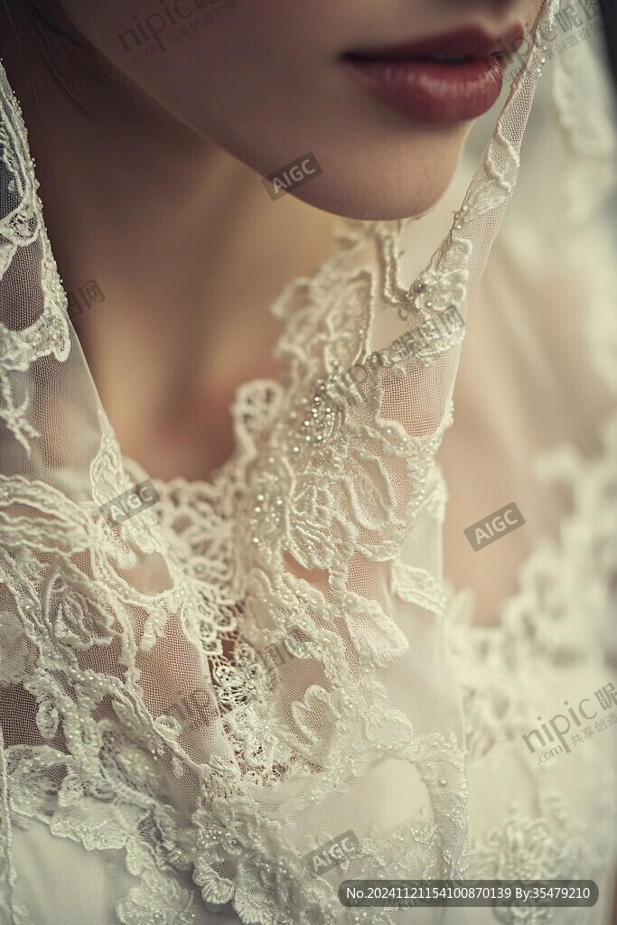 半身婚纱特写