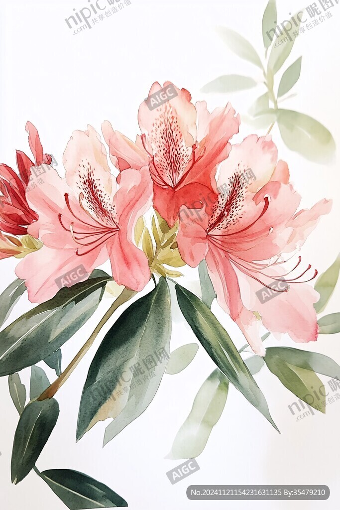 夹竹桃插画