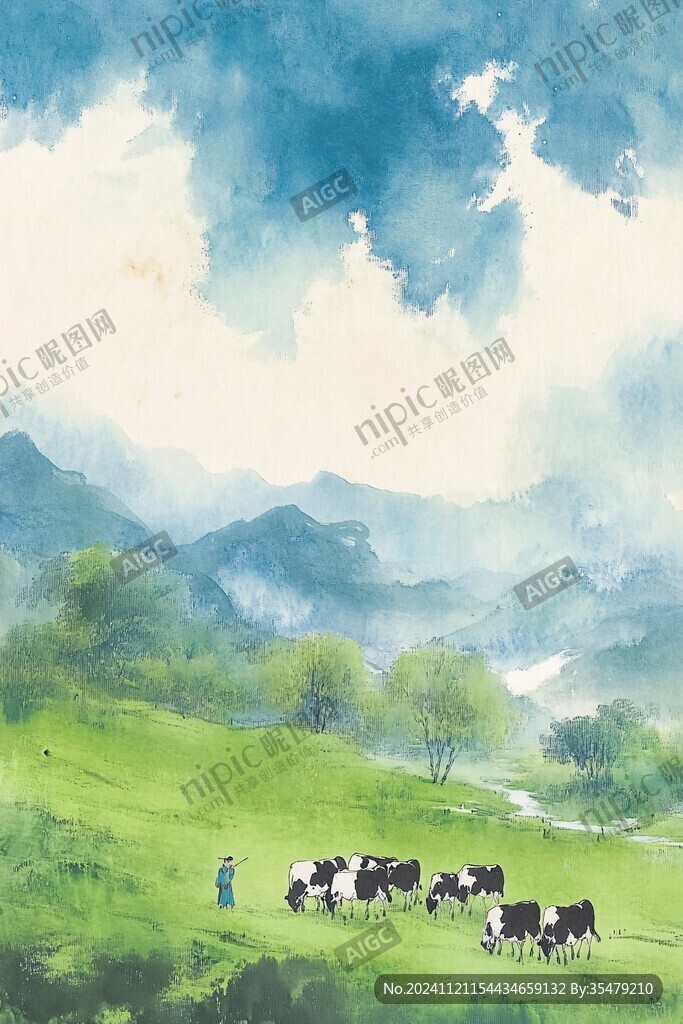 草原绘本插画