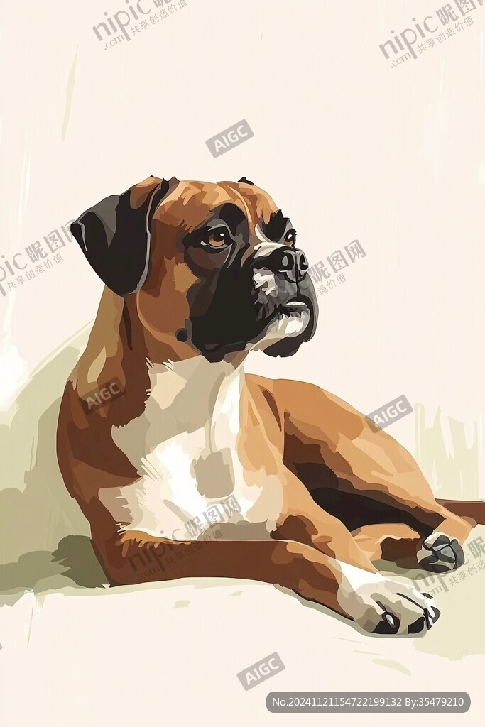 狗狗手绘鼠绘插画