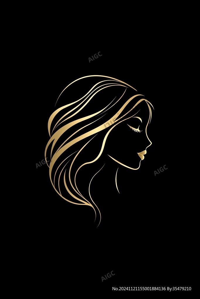 女人侧脸logo