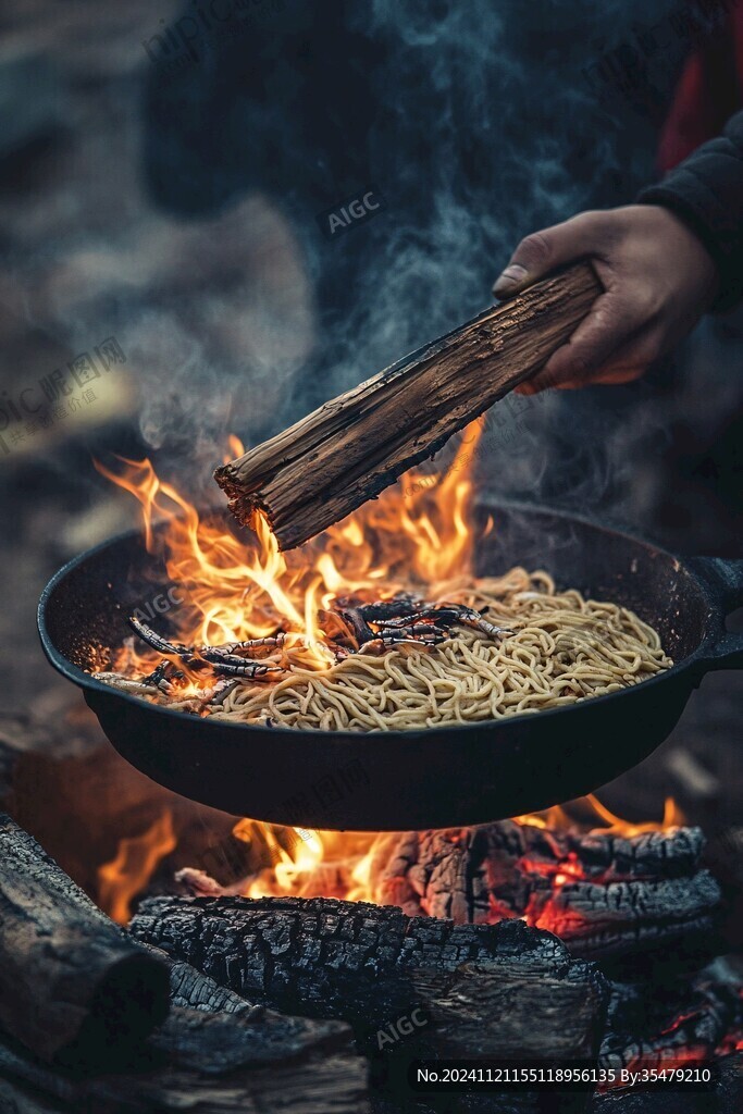 野外煮泡面