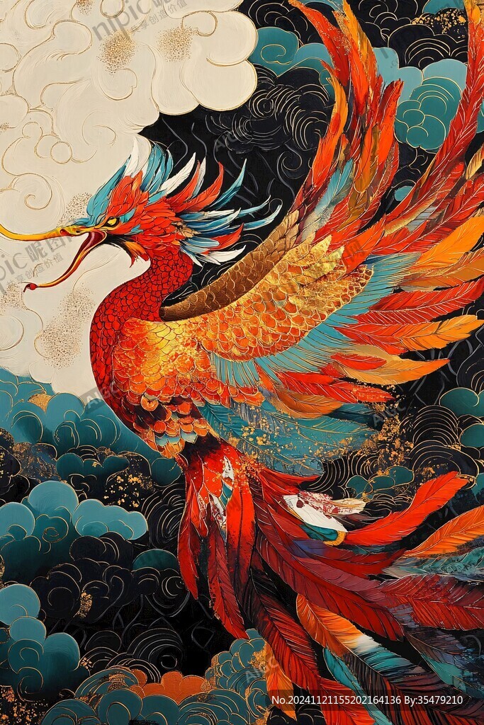 凤凰朱雀插画