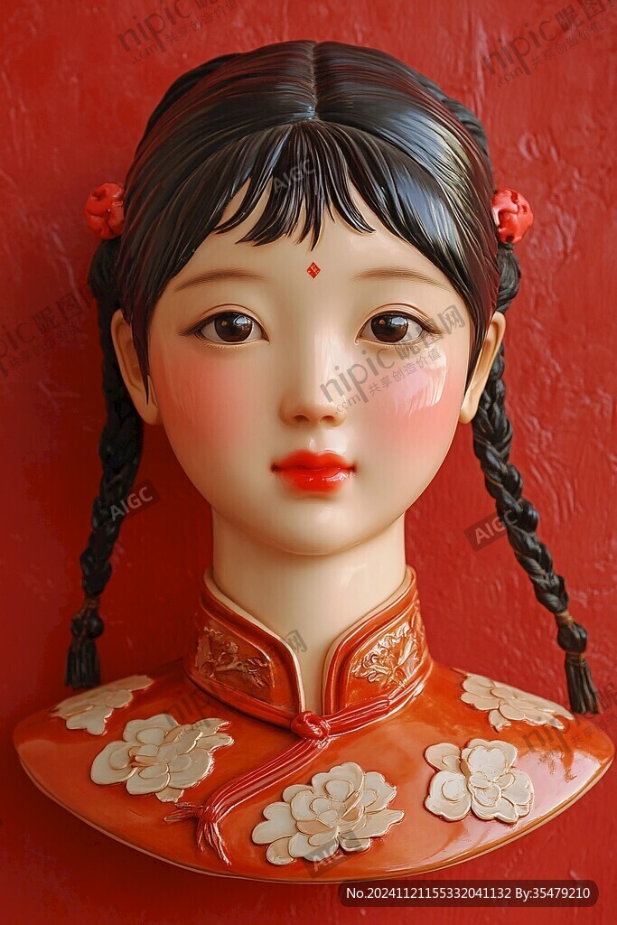 彩塑头像