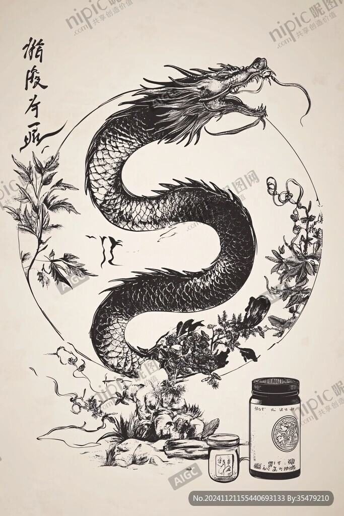 苏花蛇菰包装插画