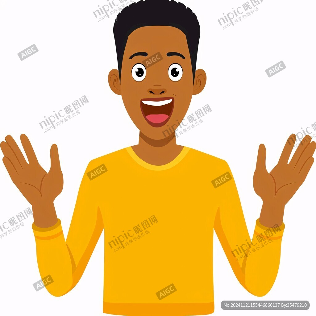 举起双手打招呼