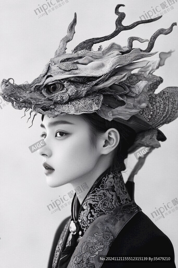 龙头帽美女