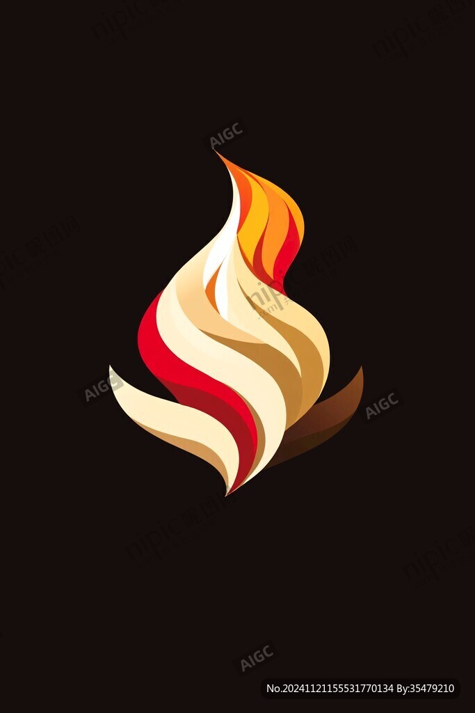 彩带丝带火焰logo