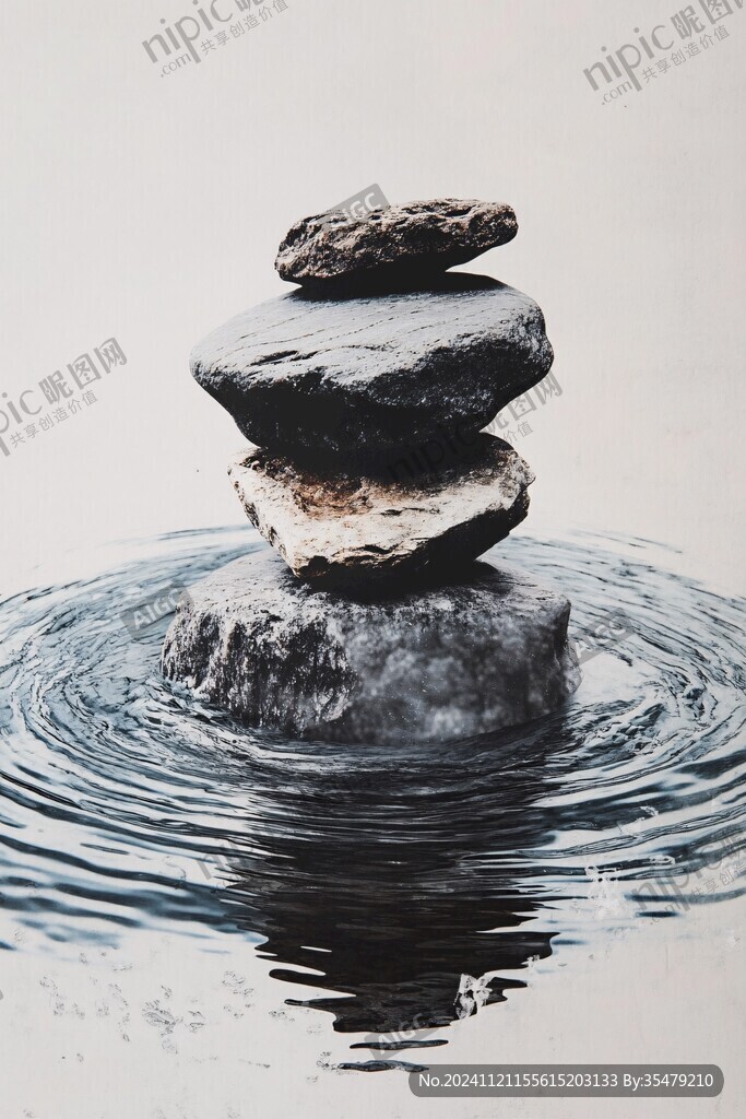 水池叠石