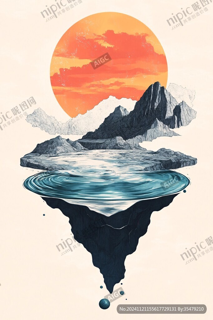 山海意境图形