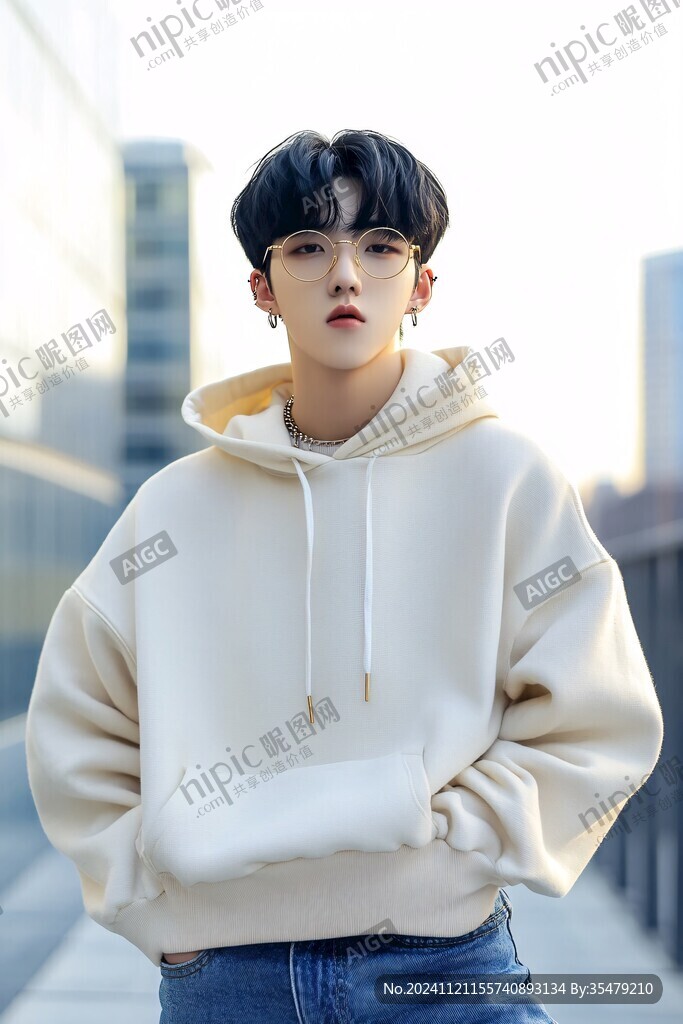 穿卫衣的男生