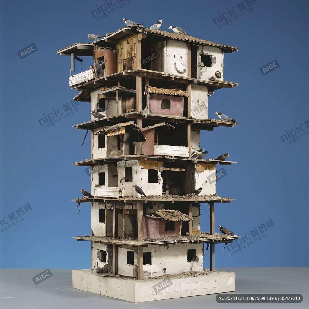 木构塔式建筑模型