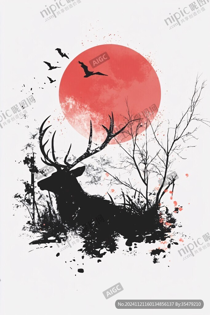 小鹿临摹