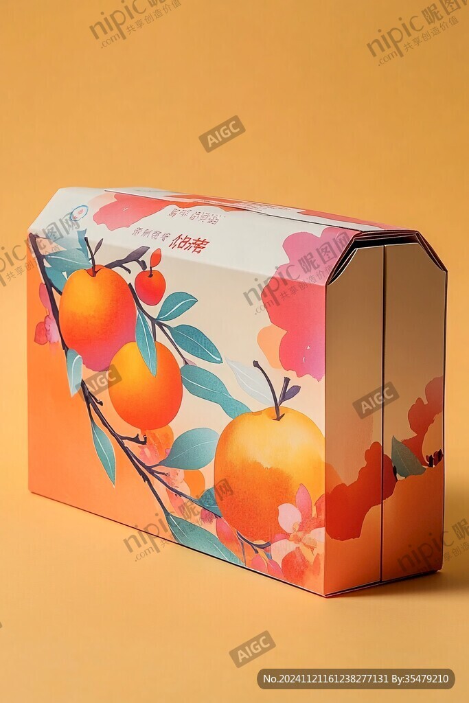 沃柑礼盒插画设计