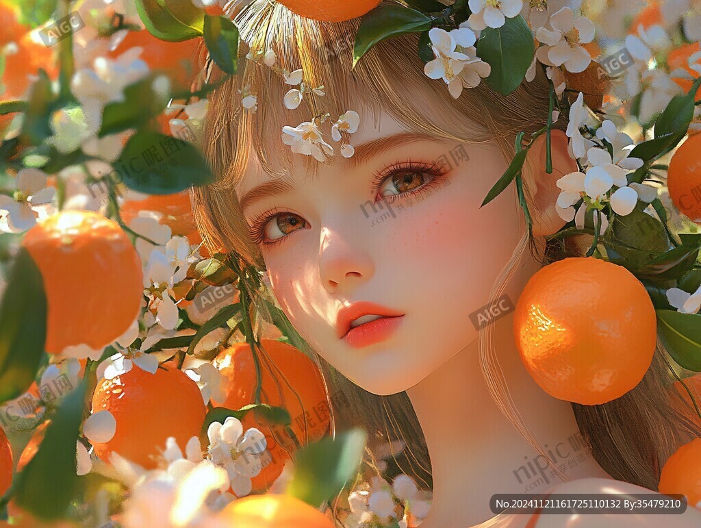 沃柑包装插画
