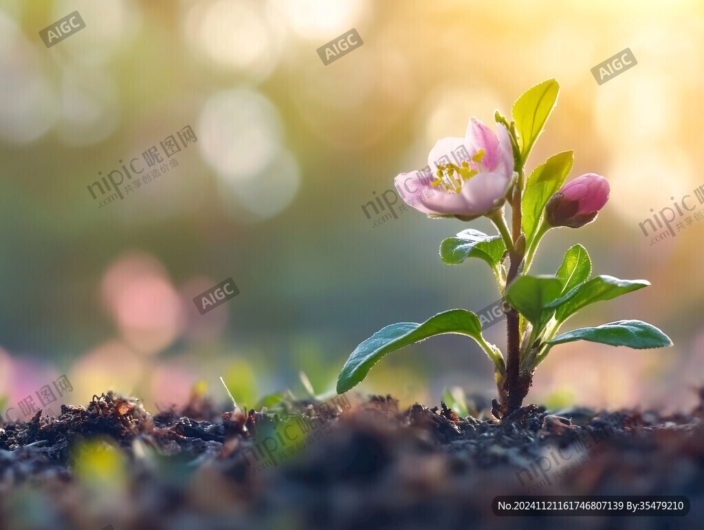 阳光下的小苗