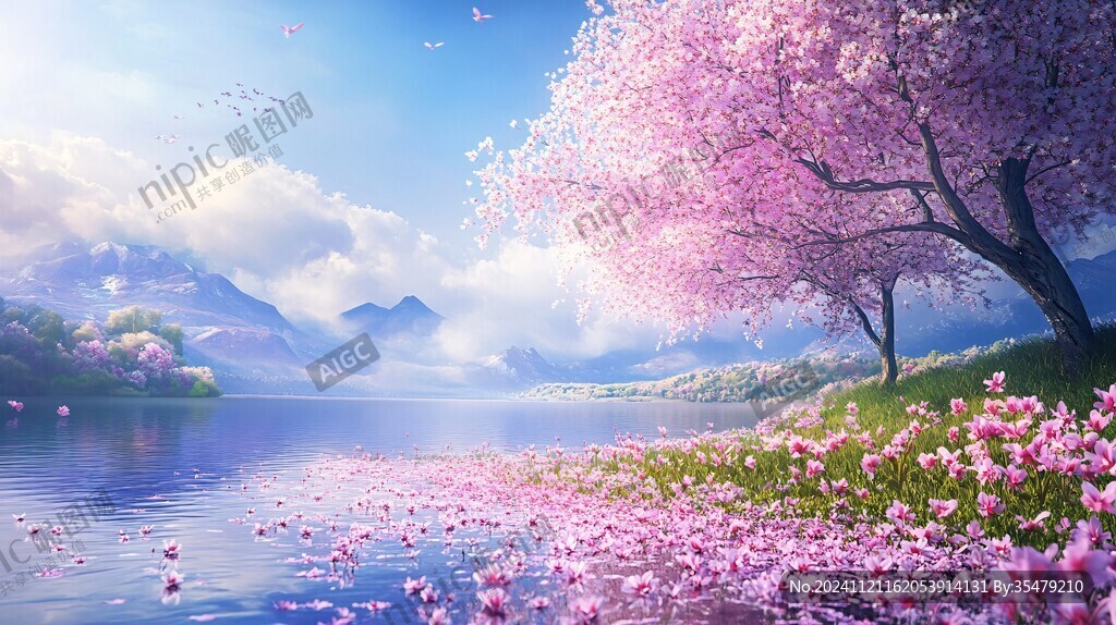 唯美桃花林