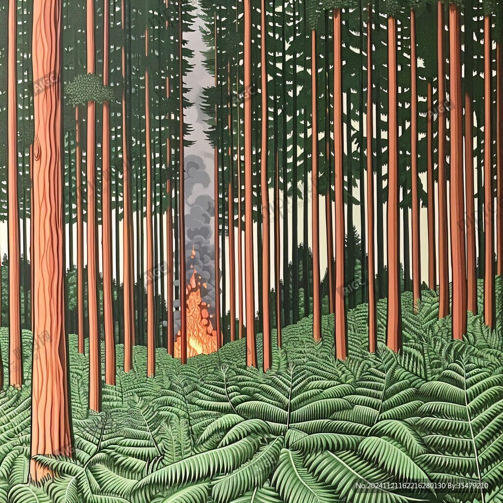 手绘热雨林