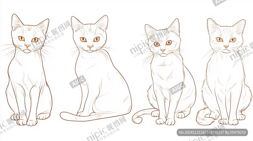 画猫步骤