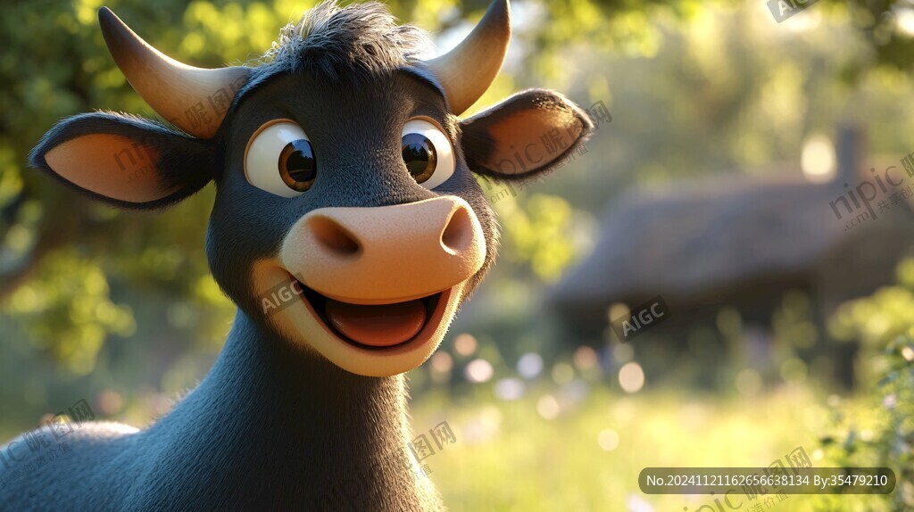 3d卡通牛